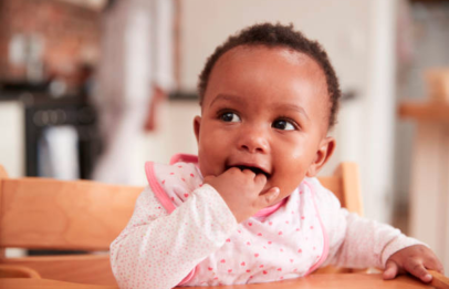 Baby on chair