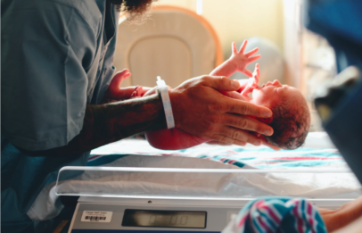 Newborn baby in hospital