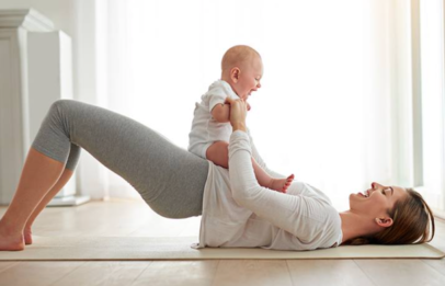 Happy mom & baby
